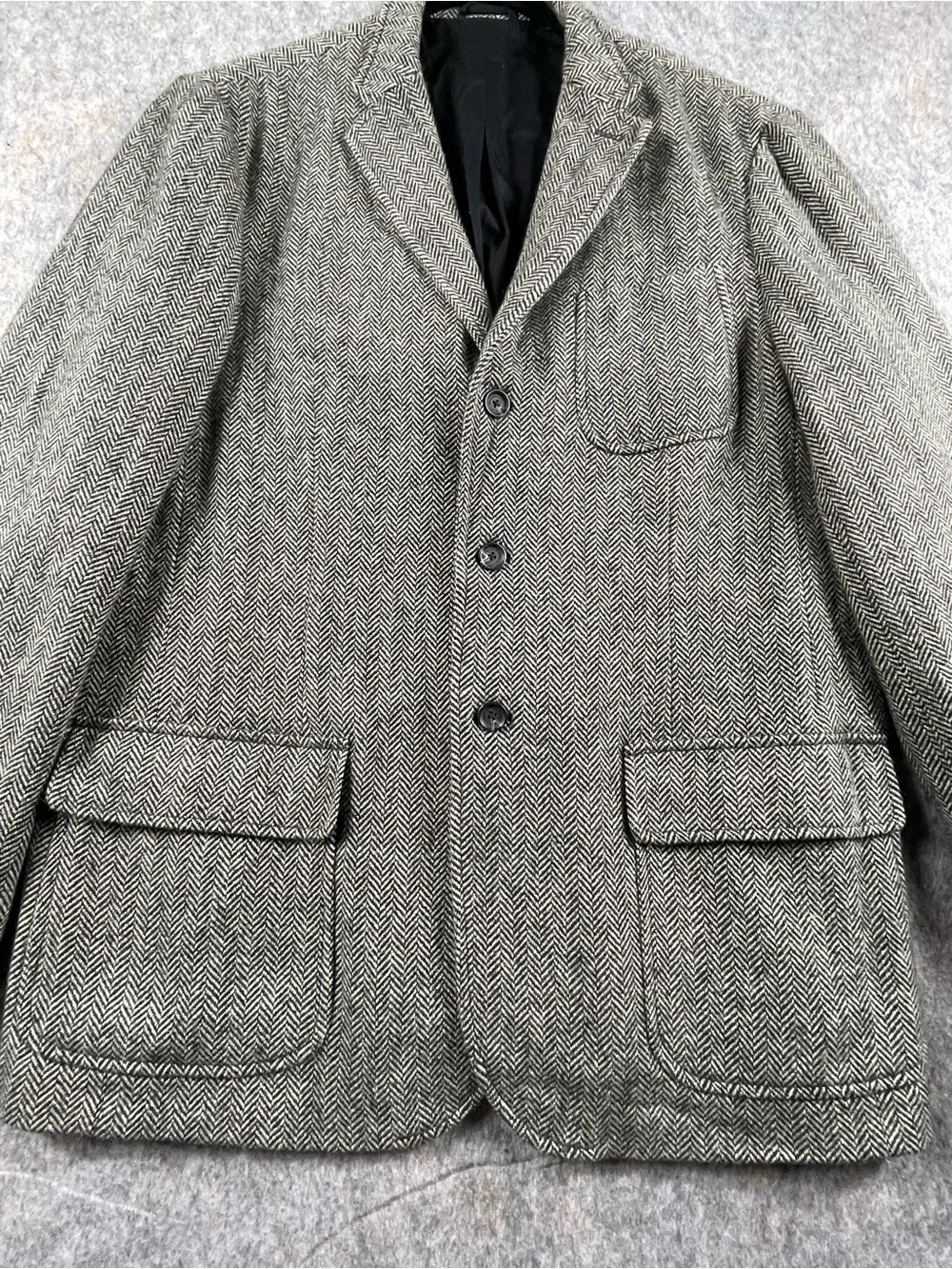 American Living Wool Herringbone Classic Quiet Luxe Career Blazer Sport Coat XXL
